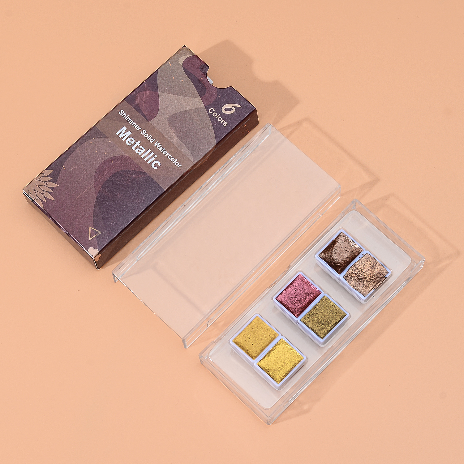 6pcs couleurs métalliques