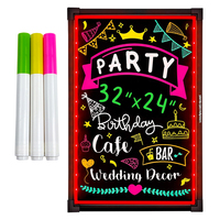 Marqueurs à craie multifonctions avec logo personnalisé, stylos à craie lavables couleurs néon avec ensemble d'emballage