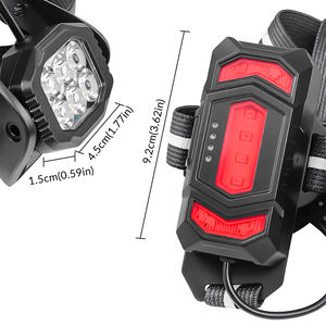 Nuit sécurité course gilet poitrine lumière haute visibilité équipement étanche 3 Modes marche vélo d'urgence rouge avertissement flash lumières - Product Image 2