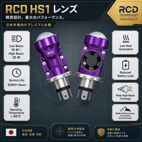 RUICHIDA Lampu Depan Mini Bi-LED Teknologi Dual-Core DOT FMVSS108 Super Terang 12000LM Cafe Racer Retrofit Kipas Pendingin Turbo