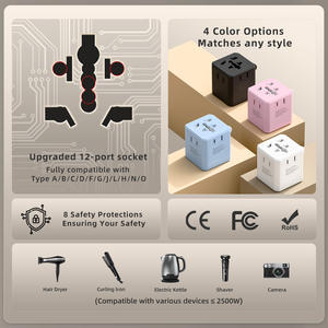 Adaptateur de voyage multi-national Wontravel 3AC Sockets Mini Pocket Travel Adapter - Product Image 2
