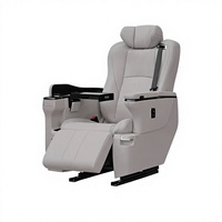 Sièges d'aviation de luxe en similicuir série Alphard, ensemble complet avec table pliable, repose-jambes double extension, massage électrique VIP pour van