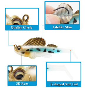 Peche Dark Sleeper Soft <span class=keywords><strong>Lure</strong></span> 7cm 12g Pesca <span class=keywords><strong>Pike</strong></span> <span class=keywords><strong>Lure</strong></span> Bass Deep Running Paddle Tail <span class=keywords><strong>Lead</strong></span> Jig Leurre <span class=keywords><strong>Swimbait</strong></span> - Product Image 4