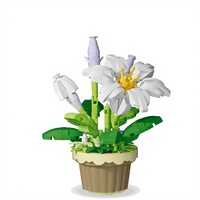 Ensemble de blocs de construction de plante en pot de lys de Concord, 260 pièces, modèle de fleur en plastique ABS, décoration de bureau, jouet DIY pour les enfants de 8 à 13 ans
