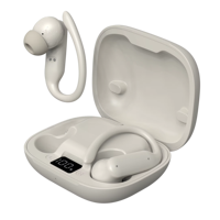 Écouteurs TWS BS Pro+ OWS à crochet d'oreille, intra-auriculaires sans fil, avec affichage LED, étui de charge, étanchéité IPX4, faible latence, OEM d'usine