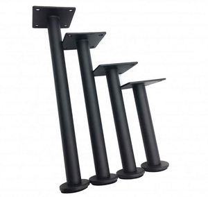 WEKIS Modern Metal <b>Table</b> Legs & Bases for Living Room Bedroom Home <b>Bar</b>-Black Finish Cast Iron Frames - Product Image 1