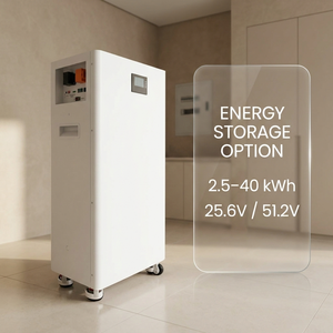 Batería Solar Doméstica de 51.2V 5kWh 10kWh 15kWh, Respaldo de Energía LiFePO4, Montaje en Pared, Ruedas Opcionales, LCD, CAN, RS485 - Product Image 4