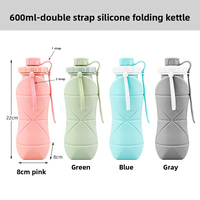 Gourde Sport Pliable Créative en Silicone Portable Résistante à la Chaleur pour Boire Directement en Voyage Extérieur