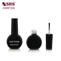 Flacon de vernis à ongles en verre rond de 8 ml, récipient vide avec bouchon à pinceau pour laque gel