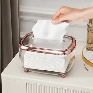 透明创意设计优雅家居卧室装饰纸巾盒