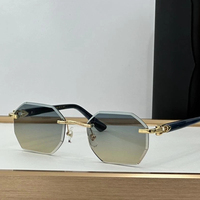 Lunettes de soleil rectangulaires pour femmes, style vintage sans monture, verres taillés en strass, protection UV400, par un créateur de mode