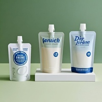 Prix d'usine Emballage flexible Impression personnalisée Sacs pochette debout Doypack avec bec pour jus gelée yaourt alimentaire