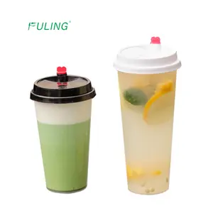 Plastic Disposable Cups Customized Logo 90 Caliber Matt Pp Hard Slim Cup Disposable Plastic Frosted Pp Injection Cups 500ml /700 Ml With Lid Plug