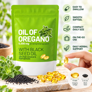 Olio di Origano in Capsule Softgel 6000mg Equivalente alle Erbe con Olio di Semi Neri 200mg, 300 Capsule per Nutrizione Erboristica Quotidiana - Product Image 3