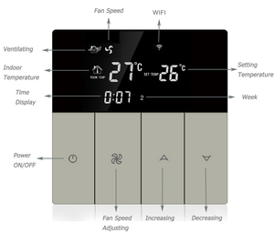 Beok Central Klimaanlage Thermostat Heizen und Kühlen <span class=keywords><strong>3</strong></span> Lüfter drehzahl Gebläse kon vektor FCU Thermostat - Product Image 3
