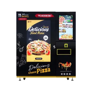 Pizza vending machine automat de pizza personalizado touch screen dinheiro bill e card reader