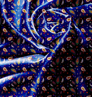 Écharpe en soie personnalisée, impression d'écharpes de cou, écharpe personnalisée à motif paisley, bandana en satin de soie 60*60cm