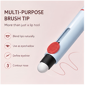 Crayon à lèvres et rouge à lèvres 2 en 1, naturel, longue tenue, imperméable, double embout avec pinceau à lèvres pour le maquillage quotidien, marque privée - Product Image 4