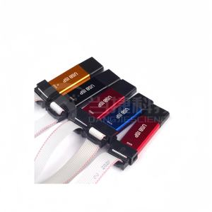 جهاز USBASP USBISP+ جديد مع علبة ألومنيوم وحماية من التيار الزائد وإضاءة حمراء وزرقاء بدون حد 64K - Product Image 2