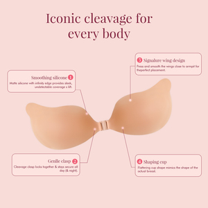 2025 New hotsale cleavage áo ngực liền mạch và chất kết dính được thiết kế với Silicone hình cốc và giảm dần cánh cho dễ dàng ứng dụng - Product Image 4