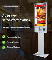 Bornes de paiement, stands en libre-service, machine de paiement à écran tactile à usage unique, commande de restaurant, borne de commande