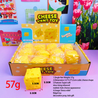 Mainan Kubus Keju Lembut HOT Squishy, Mainan Fidget Tekan Lambat Mengembang, Mainan Plastik Bentuk Makanan, Pereda Stres Sensorik, Mainan Squishy Unik