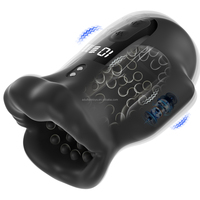 Masturbateur masculin avec écran LCD, vibrateur de pénis à double moteur, structure 3D, jouets sexuels pour hommes, masturbateur de poche