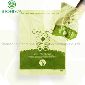 Warna Hitam/hijau/kuning kantung kotoran anjing dapat terurai cetak kustom kantung sampah hewan peliharaan ramah lingkungan - Product Image 6