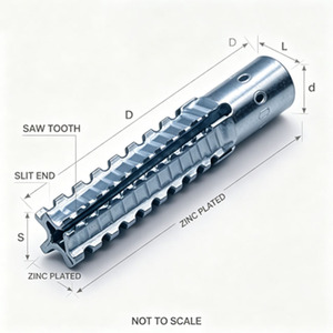 Verzinkter Gezahnter Kohlenstoffstahl Wandanker Weihnachtsbaum-Expansionsdübel Hohlziegel Porenbeton Betonwand-Befestigung <span class=keywords><strong>HOTEK</strong></span> - Product Image 5