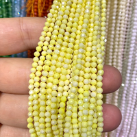 Perles en zircone cubique en gros pour la fabrication de bijoux, petites perles rondes facettées en zircone cubique naturelle, 2/3/4/5 mm, 15 pouces