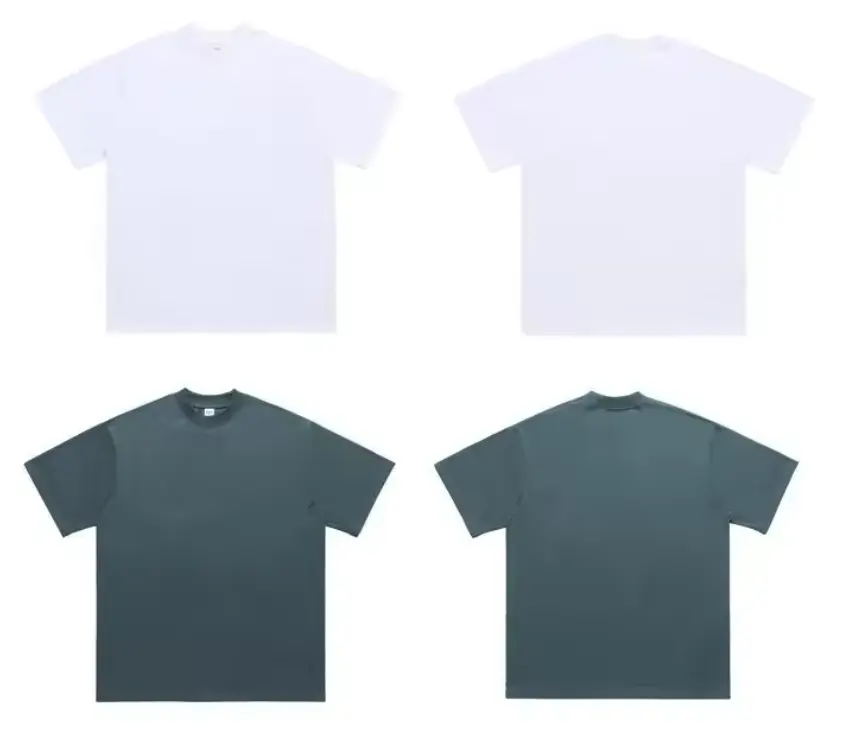 Yüksek kaliteli erkek yaz rahat kısa kollu t-shirt özel 100% Premium saf pamuk düz siyah beyaz klasik Tshirt tasarım