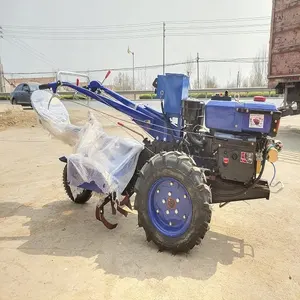 Ucuz orijinal iki tekerlekli dizel iki tekerlekli traktör çiftlik mini 2wd tekerlekli yürüyüş traktörü 15HP 18HP 20HP mevcut şimdi