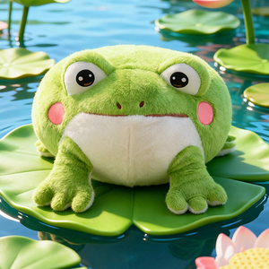 Peluche di Rana Paffuta Personalizzata all'Ingrosso, Morbido Pupazzo di Rana Imbottito per Negozi di Regali, Mascotte Promozionale Personalizzata per l'Esportazione - Product Image 1