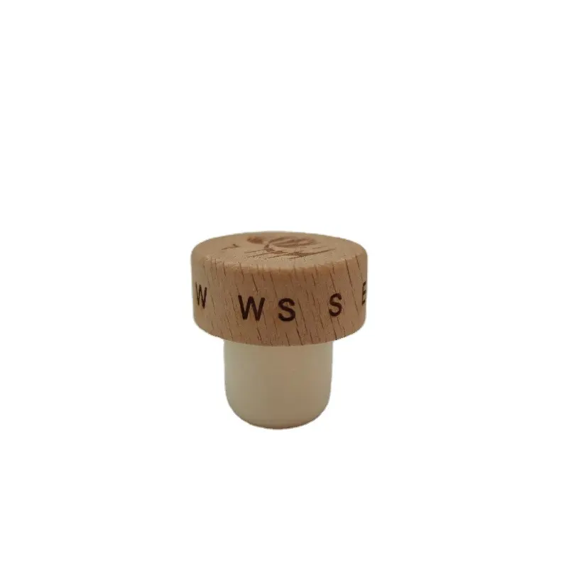 Glass Bottle Cap and Polymer Stopper Wooden Cap T Shape Cork Customized Wine Bottles Packing Carton Box Wooden Caps for Bottles