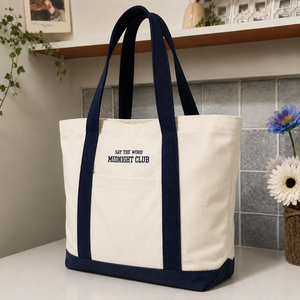 Customized Multi-Pocket Cotton Tote Bag <b>Large</b> Capacity Washable Custom Embroidery Logo Canvas Tote Bag - Product Image 3