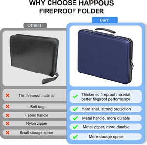 YHX大型防水公文包防火文件夹收纳器家庭旅行安全存储重要文件文件归档产品 - Product Image 5
