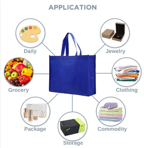 Huahao Bagshopping image personnalisée nouveau Design pli fourre-tout Shopping vente chaude sac en tissu non tissé avec motif de lettre pour cadeau - Product Image 5