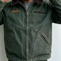 Veste de travail vintage Detroit doublée en sherpa, coupe oversize, coupe-vent, en stock