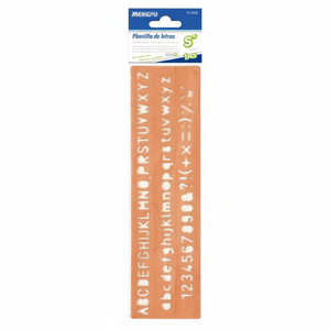 Righello Stencil Alfabetico in Materiale PET Piccolo Mengfu Modello M-0068 Prodotto in Cina per Progetti di Artigianato, Disegno Fai-da-Te e Design - Product Image 2