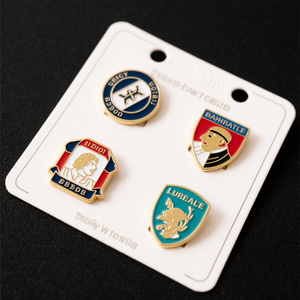 Huy Hiệu Nhà Sản Xuất Kim Loại Nhà Cung Cấp Long Lanh Trâm Công Ty Logo Hat Mềm Huy Hiệu Tùy Chỉnh Cứng Men Pin Với Thẻ Giấy - Product Image 4