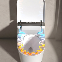 Toilette intelligente automatique de luxe avec siège chauffant, bidet, lavage, séchage à l'air chaud, céramique pour usage hôtelier