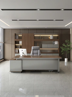 Ensemble bureau et chaise en forme de L de qualité E0 avec armoire latérale à 2 tiroirs, mobilier de bureau moderne et simple en panneau de densité
