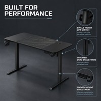 Support de bureau réglable en hauteur AOR Advanced Black Rock Pattern, silencieux, pour usage assis-debout, idéal pour le bureau et l'apprentissage, vente en gros usine