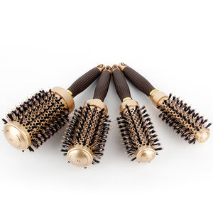 Multi-tipo marrón colgante antideslizante mango cerdas alisador de pelo masaje <span class=keywords><strong>peine</strong></span> rodillo <span class=keywords><strong>peine</strong></span> conjunto para SHANGZHIYI - Product Image 2