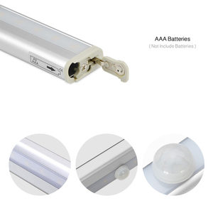 10 LED à piles <span class=keywords><strong>placard</strong></span> veilleuse sans fil PIR <span class=keywords><strong>détecteur</strong></span> de <span class=keywords><strong>mouvement</strong></span> <span class=keywords><strong>détecteur</strong></span> armoire lumières - Product Image 1