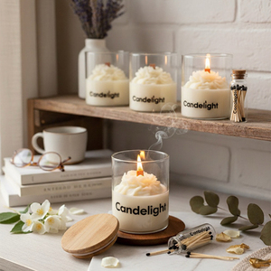 Velas Aromáticas de Cera de Soya Premium Personalizadas AIKUN con Diseño de Flores para Centros de Mesa de Boda - Product Image 1
