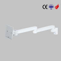 Support mural en alliage d'aluminium WEIYE Double bras pour moniteur patient Double section