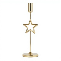 Support de bougie circulaire en fer doré classique, décoration d'intérieur, design fantaisie de Noël, durable, écologique, fait main