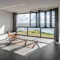 Ventana Horizontal Abatible para Dormitorio KOJOON, Ventana Corredera de Dos Paneles, Diseños de Ventanas Correderas Manuales de Aluminio para Dormitorio