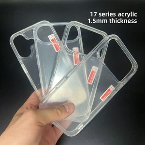 2026อุปกรณ์เสริมโทรศัพท์มือถือแบบ2 in 1ฝาหลัง TPU อะคริลิคแข็งสำหรับ iPhone 11 12 13 <span class=keywords><strong>14</strong></span> 15 16 17 PRO MAX <span class=keywords><strong>เคส</strong></span>ใส - Product Image 3